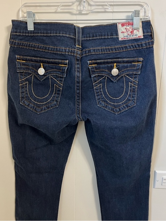 True Religion Denim - True Religion Misty Dark Flap Pocket Skinny Stretch Jeans Vintage Low Rise 31